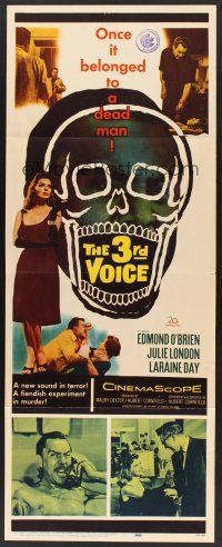 8w032 3rd VOICE insert '60 Edmond O'Brien, it's diabolikill, cool art of huge skull!