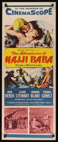 8w040 ADVENTURES OF HAJJI BABA insert '54 Arabian John Derek romances Princess Elaine Stewart!