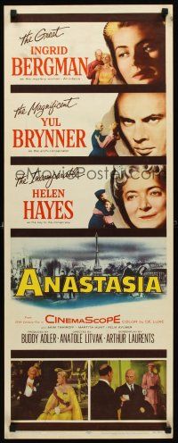 8w052 ANASTASIA insert '56 great close ups of Ingrid Bergman, Yul Brynner, Helen Hayes!