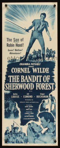 8w069 BANDIT OF SHERWOOD FOREST insert R52 Anita Louise, Jill Esmond & Cornel Wilde!