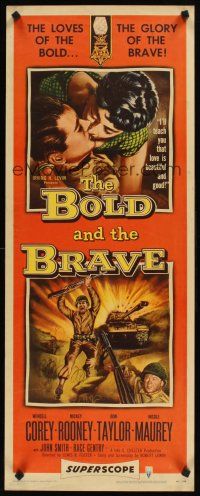8w101 BOLD & THE BRAVE insert '56 the guts & glory story boldly and bravely told!