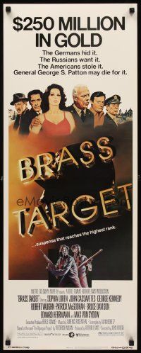 8w107 BRASS TARGET insert '78 Sophia Loren, George Kennedy & Max Von Sydow search for Nazi gold!