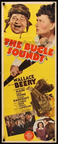 8w117 BUGLE SOUNDS insert '42 military man Wallace Beery & Marjorie Main!