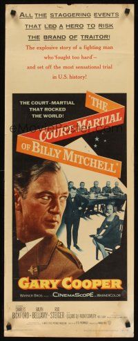 8w140 COURT-MARTIAL OF BILLY MITCHELL insert '56 c/u of Gary Cooper, directed by Otto Preminger!