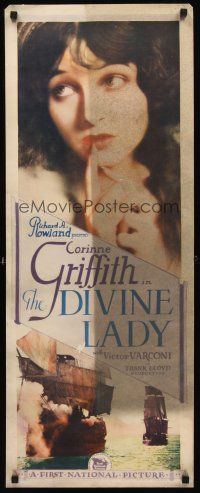 8w169 DIVINE LADY insert '29 Corinne Griffith as Lady Hamilton, Victor Varconi, H. B. Warner!