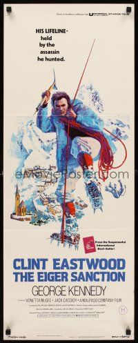8w187 EIGER SANCTION insert '75 Clint Eastwood's lifeline was held by the assassin he hunted!