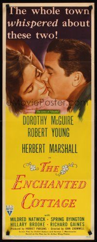 8w192 ENCHANTED COTTAGE insert '45 the whole town whispered about Dorothy McGuire & Robert Young!