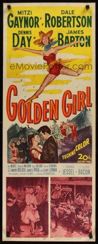 8w242 GOLDEN GIRL insert '51 art of sexy Mitzi Gaynor, Dale Robertson & Dennis Day!