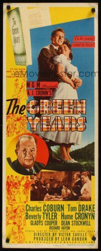 8w247 GREEN YEARS insert '46 Charles Coburn, Tom Drake, from A.J. Cronin novel!