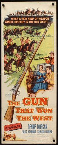 8w250 GUN THAT WON THE WEST insert '55 Dennis Morgan uses the 1st repeating rifles to stop Indians!