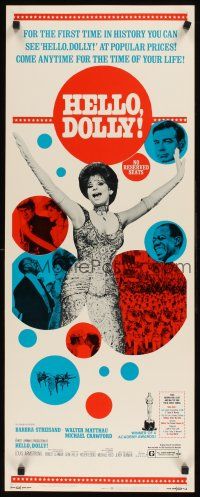 8w256 HELLO DOLLY insert '70 art of Barbra Streisand & Walter Matthau by Richard Amsel!