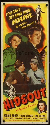 8w261 HIDEOUT insert '49 Lloyd Bridges & Adrian Booth, film noir!