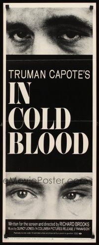 8w281 IN COLD BLOOD insert '67 Richard Brooks directed, Robert Blake, from Truman Capote novel!