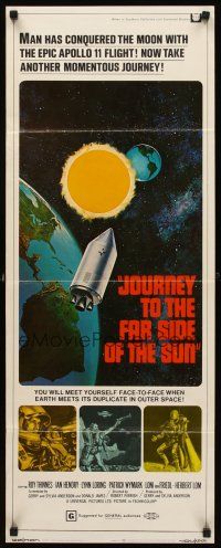 8w294 JOURNEY TO THE FAR SIDE OF THE SUN insert '69 Doppleganger, Earth meets itself in outer space!