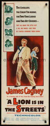 8w312 LION IS IN THE STREETS insert '53 James Cagney, two-time ladies & two-bit crooks!
