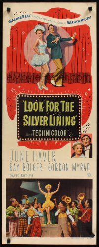 8w318 LOOK FOR THE SILVER LINING insert '49 art of June Haver & Ray Bolger dancing, Gordon MacRae
