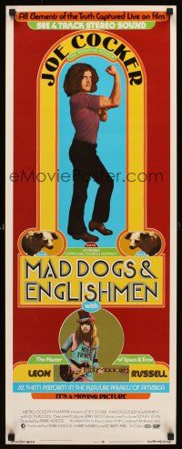 8w324 MAD DOGS & ENGLISHMEN insert '71 Joe Cocker, rock 'n' roll, wild poster design!