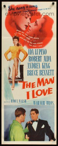 8w327 MAN I LOVE insert '47 sexiest bad girl Ida Lupino knows all about men, film noir!