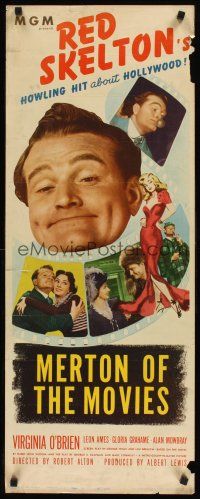 8w333 MERTON OF THE MOVIES insert '47 Red Skelton's howling hit about Hollywood!