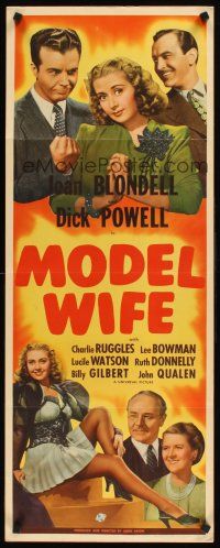 8w342 MODEL WIFE insert '41 full-length Joan Blondell in sexy outfit, Charlie Ruggles, Dick Powell