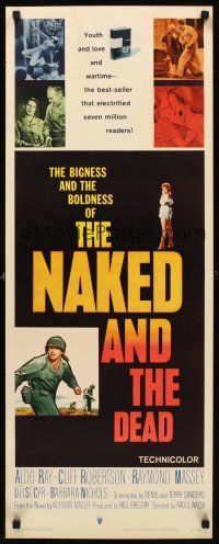 8w354 NAKED & THE DEAD insert '58 from Norman Mailer's novel, Aldo Ray in World War II!