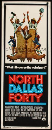 8w361 NORTH DALLAS FORTY insert '79 Nick Nolte, great Texas football art by Morgan Kane!
