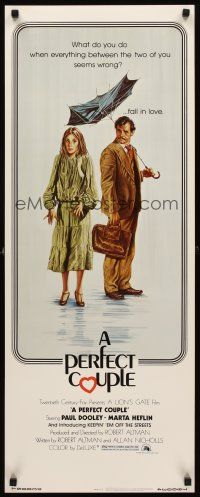 8w384 PERFECT COUPLE insert '79 Robert Altman, funny unromantic Weston art!