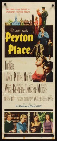 8w385 PEYTON PLACE insert '58 Lana Turner, from the novel of small town life by Grace Metalious!