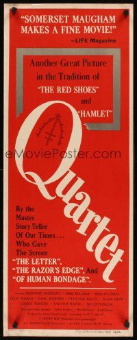 8w410 QUARTET insert '49 based on stories by Somerset Maugham, Dirk Bogarde