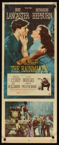 8w417 RAINMAKER insert '56 great romantic close up of Burt Lancaster & Katharine Hepburn!