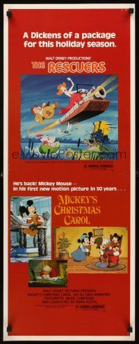 8w429 RESCUERS/MICKEY'S CHRISTMAS CAROL insert '83 Disney package for the holiday season!