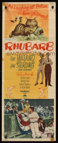 8w433 RHUBARB insert '51 New York baseball team owned by cat, Jan Sterling!