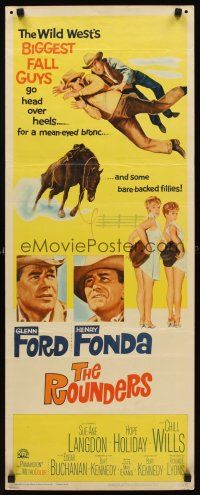 8w438 ROUNDERS insert '65 Glenn Ford, Henry Fonda, sexy Sue Ane Langdon & Hope Holiday!