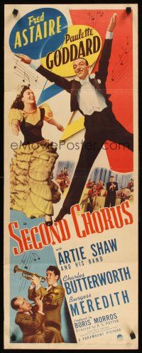 8w448 SECOND CHORUS insert '40 huge full-length image of Fred Astaire in tux w/arms outstretched!