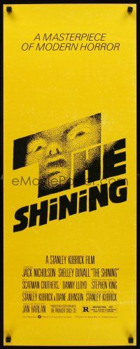 8w022 SHINING insert '80 Stephen King & Stanley Kubrick horror masterpiece, crazy Jack Nicholson!