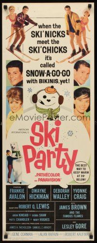 8w465 SKI PARTY insert '65 Frankie Avalon, Dwayne Hickman, where the he's meet the she's on skis!