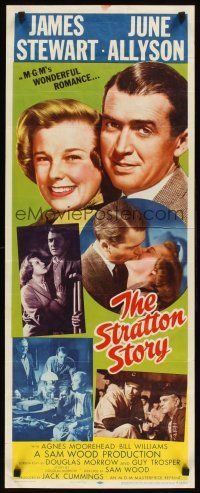8w500 STRATTON STORY insert R56 baseball, James Stewart with June Allyson!