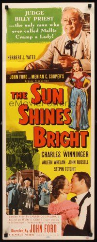 8w509 SUN SHINES BRIGHT insert '53 Charles Winninger, Irvin Cobb stories by John Ford!