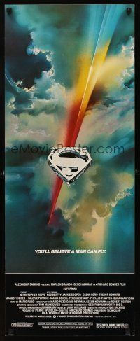 8w023 SUPERMAN insert '78 comic book hero Christopher Reeve, Gene Hackman, Bob Peak art!