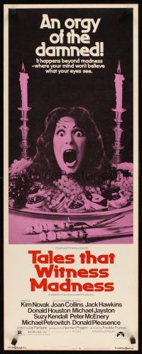 8w519 TALES THAT WITNESS MADNESS insert '73 wacky screaming head on food platter horror image!