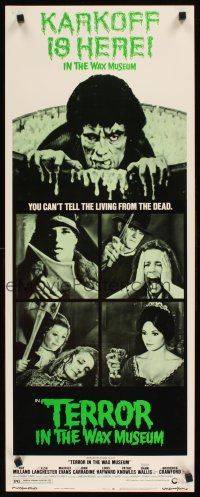 8w528 TERROR IN THE WAX MUSEUM insert '73 where you can't tell the living from the dead!