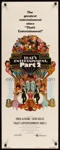 8w532 THAT'S ENTERTAINMENT PART 2 style C insert '75 Gene Kelly, Fred Astaire, Bob Peak artwork!