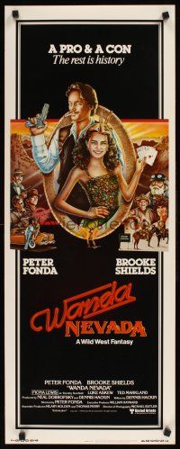 8w575 WANDA NEVADA insert '79 art of gamblers Brooke Shields holding poker hand & Peter Fonda!