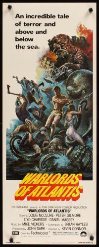 8w578 WARLORDS OF ATLANTIS insert '78 really cool fantasy artwork with monsters by Joseph Smith!