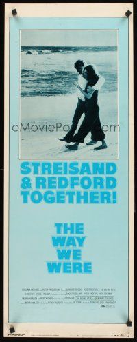 8w579 WAY WE WERE insert '73 Barbra Streisand & Robert Redford walk on the beach!