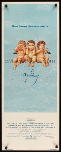 8w580 WEDDING insert '78 Robert Altman, artwork of cute cherubs by R. Hess!