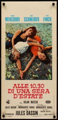 8w615 10:30 P.M. SUMMER Italian locandina '66 Melina Mercouri, Romy Schneider & Peter Finch!