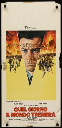 8w628 ARMAGEDDON Italian locandina '77 art of Alain Delon & apocalyptic action!