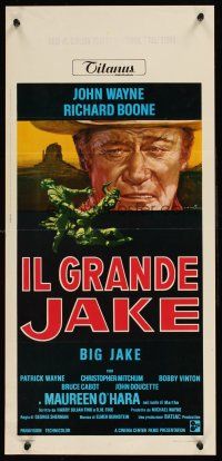 8w632 BIG JAKE Italian locandina '71 Richard Boone wanted gold, John Wayne gave him lead instead!