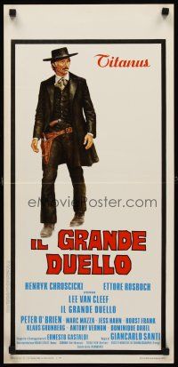 8w633 BIG SHOWDOWN Italian locandina '73 great full-length art of cowboy Lee Van Cleef!